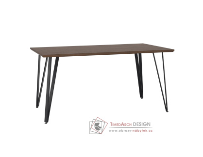 FRIADO, jídelní stůl, 150x80cm, černá / dub
