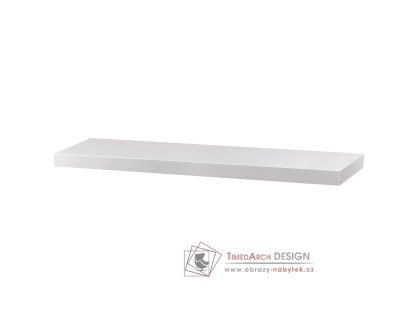 P-013 WT, nástěnná polička 90cm, bílý lesk