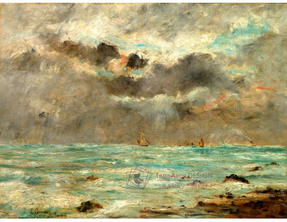 A-1681 Eugene Boudin - Pobřeží v Trouville