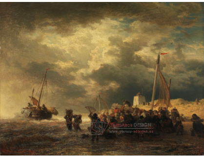 A-3353 Andreas Achenbach - Bouře na pobřeží