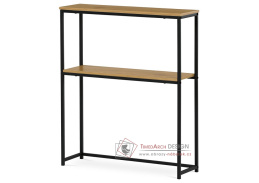 CT-G1082 OAK, konzolový stolek, černá / dub divoký