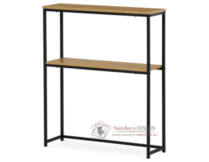 CT-G1082 OAK, konzolový stolek, černá / dub divoký