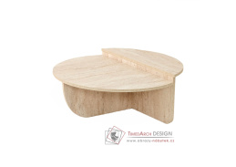 VERNANTE, konferenční stolek 90x90cm, travertine