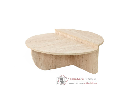 VERNANTE, konferenční stolek 90x90cm, travertine