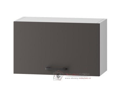CARLO, horní skříňka1-dveřová výklopná W60OKGR, světle šedá / grafit