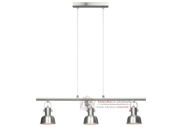 AVIER 4, závěsná lampa v retro stylu, matný nikl