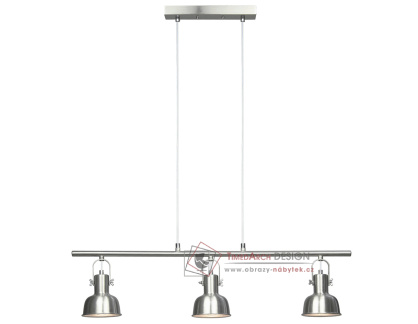 AVIER 4, závěsná lampa v retro stylu, matný nikl