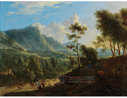 A-1699 Frederick de Moucheron - Italská krajina s loveckou družinou