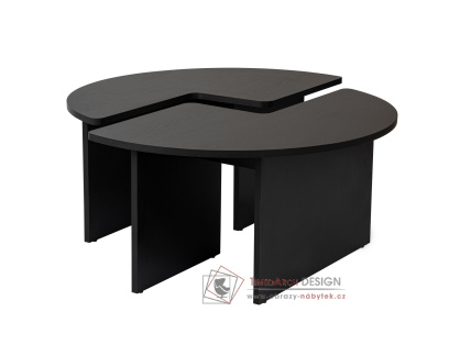 MOIRA, konferenční stolek pr. 90cm, černá