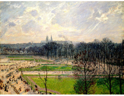 VCP-414 Camille Pissarro - Zahrada Tuileries v zimní odpoledne