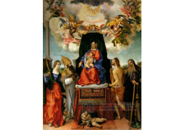 SO IV-20 Lorenzo Lotto - Madonna na trůnu s anděly a světci