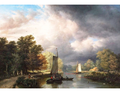 SO VI-35 George Gillis Haanen - Pohled na řeku s bouřkovými mraky