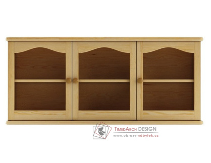 WK-106, vitrína 3-dveřová, borovicový masiv