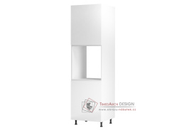 AURORA, potravinová skříň D60P - levá, bílá / bílý lesk