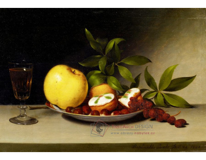 D-7589 Raphaelle Peale - Zátiší s ovocem, dorty a vínem