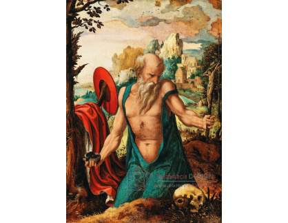 D-9213 Pieter Coecke van Aelst - Kajícný svatý Jeroným v krajině