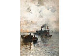 KO V-327 Wilhelm von Gegerfelt - Lodě na moři za soumraku