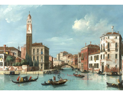 KO VI-494 William James - Pohled na vstup do Canal Cannareggiu s kostelem San Geremia v Benátkách