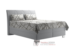 TIFFANY, postel 160x200cm - matrace IVANA PLUS, látky ENJOY 20 SILVER / LARISA DUO 1A