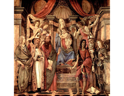 VR17-31 Sandro Botticelli - Madonna, čtyři andělé a svatí