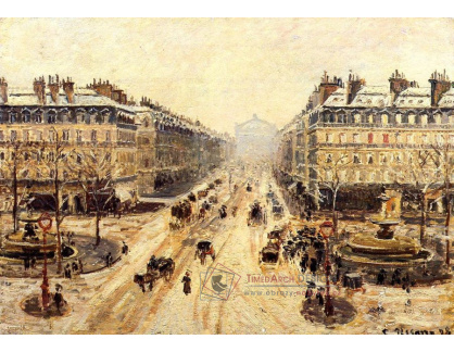 VCP-107 Camille Pissarro - Avenue de l Opera, sněžení