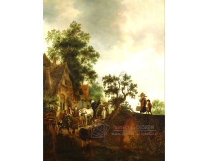 SO XII-390 Isaak van Ostade - Zastavení v hospodě