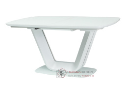 ARMANI 140, jídelní stůl rozkládací 140-200x90cm, bílá