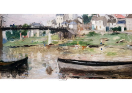 A-3834 Berthe Morisot - Lodě na řece Seině