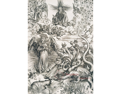 VR12-146 Albrecht Dürer - Sluneční žena a sedmihlavý drak