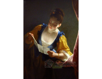 VF301 Jean Raoux - Mladá žena při čtení dopisu