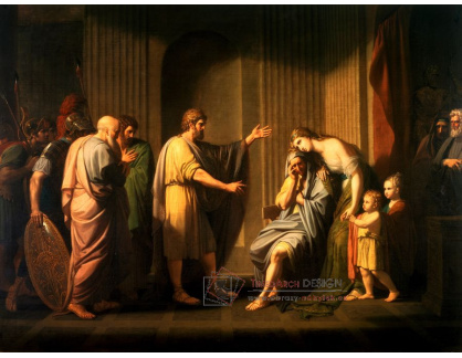 VU79 Benjamin West - Cleombrotus nařídil vyhnanství králi Sparty Leonidasovi II