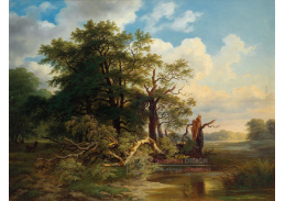 KO III-234 Josef Holzer - Jelen v říční krajině