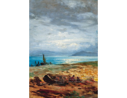 A-8466 Alois Schoen - Rybář odpočívá na pláži