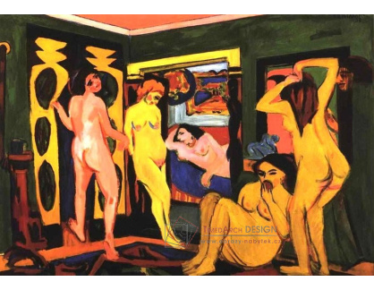 VELK 15 Ernst Ludwig Kirchner - Koupání v pokoji