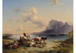 SO XII-156 Friedrich Gauermann - Pastevci s dobytkem u jezera
