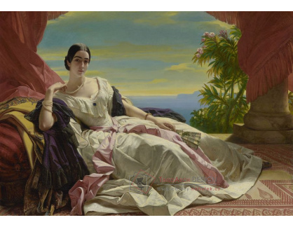 PORT-582 Franz Xavier Winterhalter - Portrét Leonilly, princezny Sayn-Wittgenstein