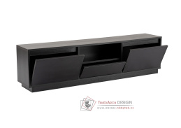 VANGUARD, televizní stolek 3-dveřový, černá