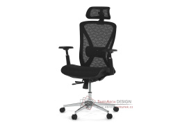 KA-S258 BK, kancelářská židle, látka mesh černá