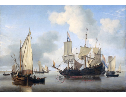 VL139 Willem van de Velde - Kotvící lodě na moři