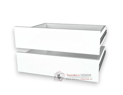 Zásuvky 43x60cm do skříně - sada 2ks, bílá