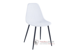 TEGRA 2, jídelní židle, černá / plast bílý