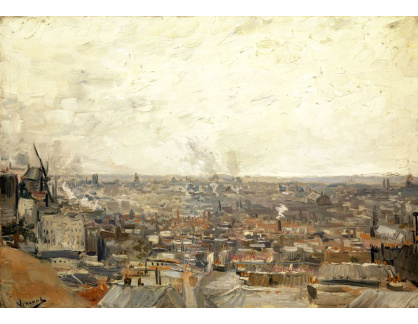A-2523 Vincent van Gogh - Pohled na Paříž z Montmartru