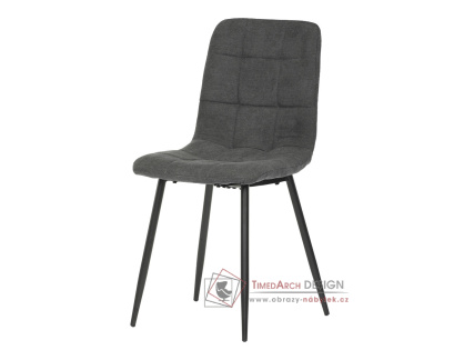 CT-281 GREY2, jídelní židle, černá / látka šedá