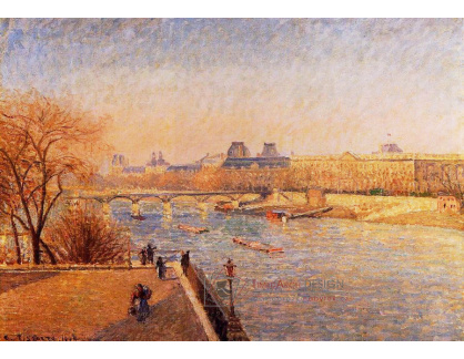 VCP-258 Camille Pissarro - Louvre v zimní ráno