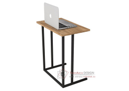 SORIA, příruční stolek, černá / borovice