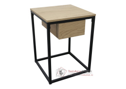 NAVARO 3, příruční stolek, černá / dub
