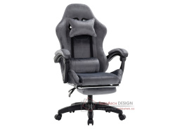 LOPES, kancelářské - herní křeslo, látka šedá