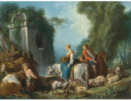 D-6210 Francois Boucher - Odpočinek u fontány