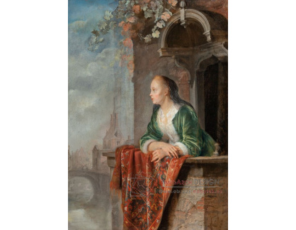 D-6059 Gerrit Dou - Mladá dáma na balkoně
