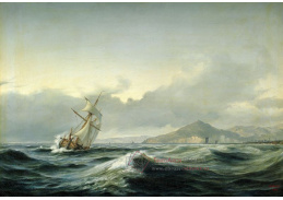 SO XIII-467 Anton Melbye - Plachetnice na rozbouřeném moři